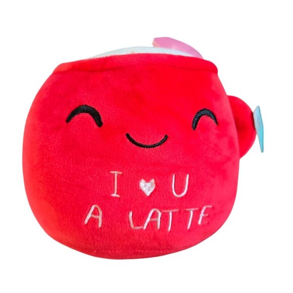 NWT Play Right Hug Me Latte Mug 8 Inch Red White Plush Gift Toy Valentine's Day - Picture 5 of 5